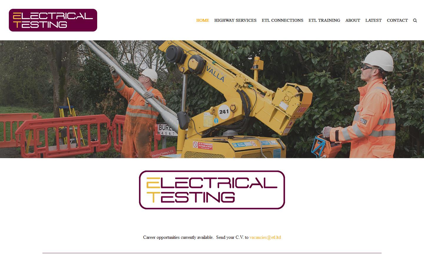 Electrical Testing Ltd Website