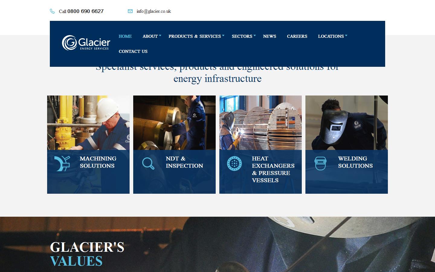 Glacier Energy Services Website