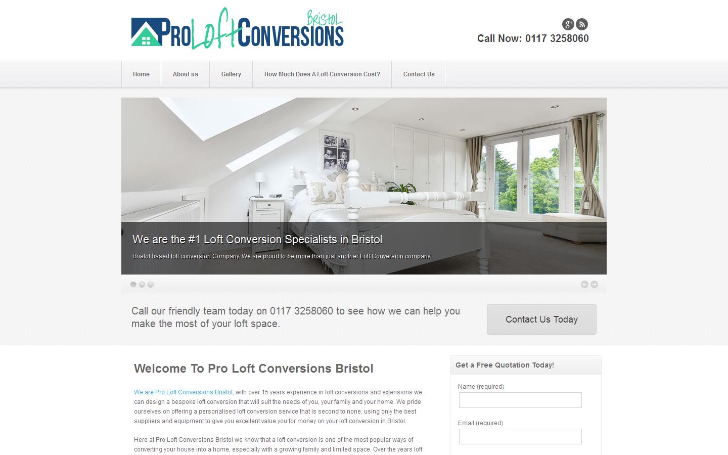 Pro Loft Conversions Bristol Website
