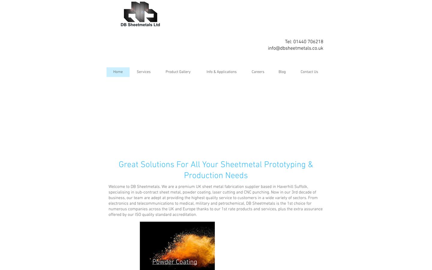 DB Sheetmetals Website