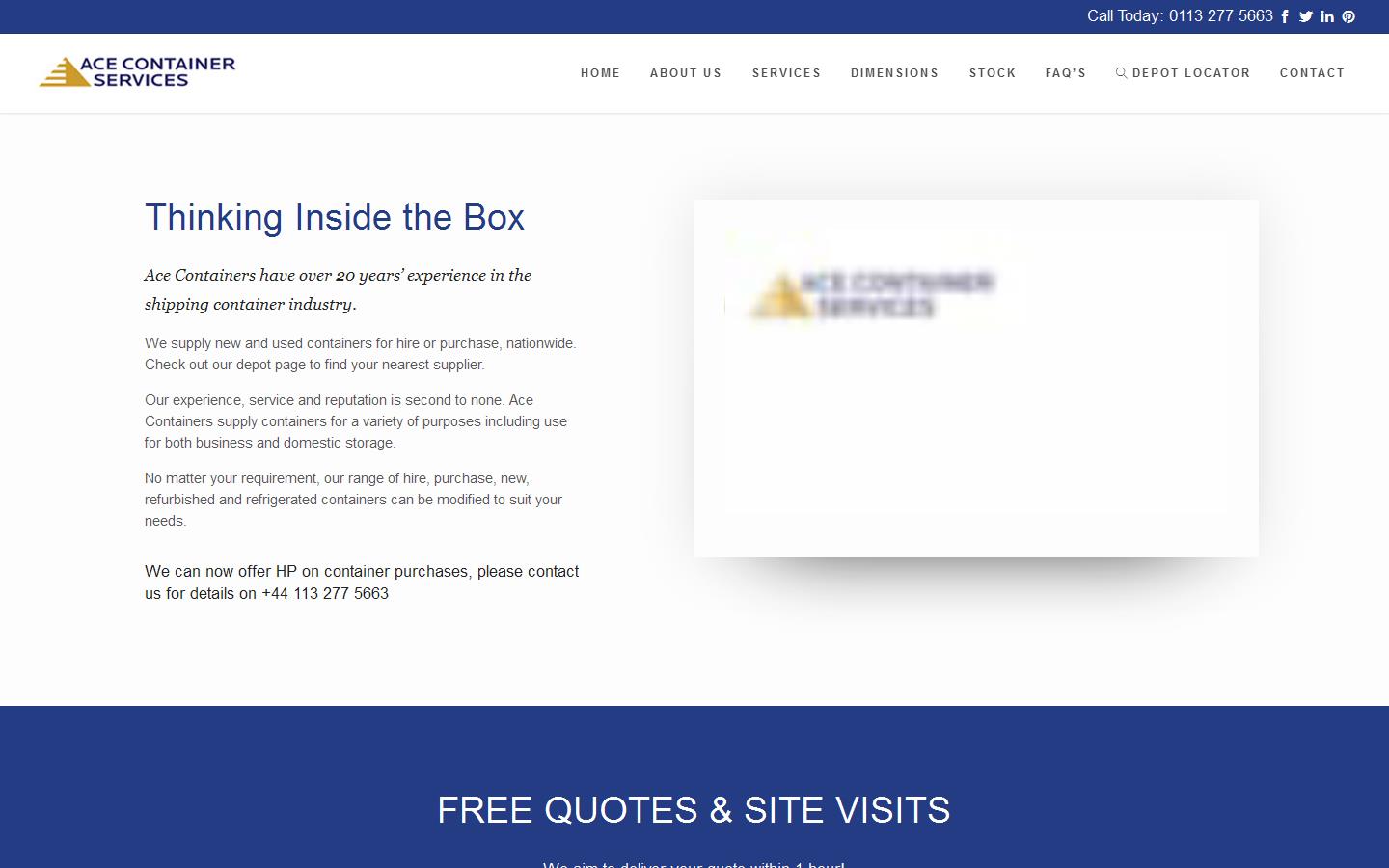 Ace Container Services Website