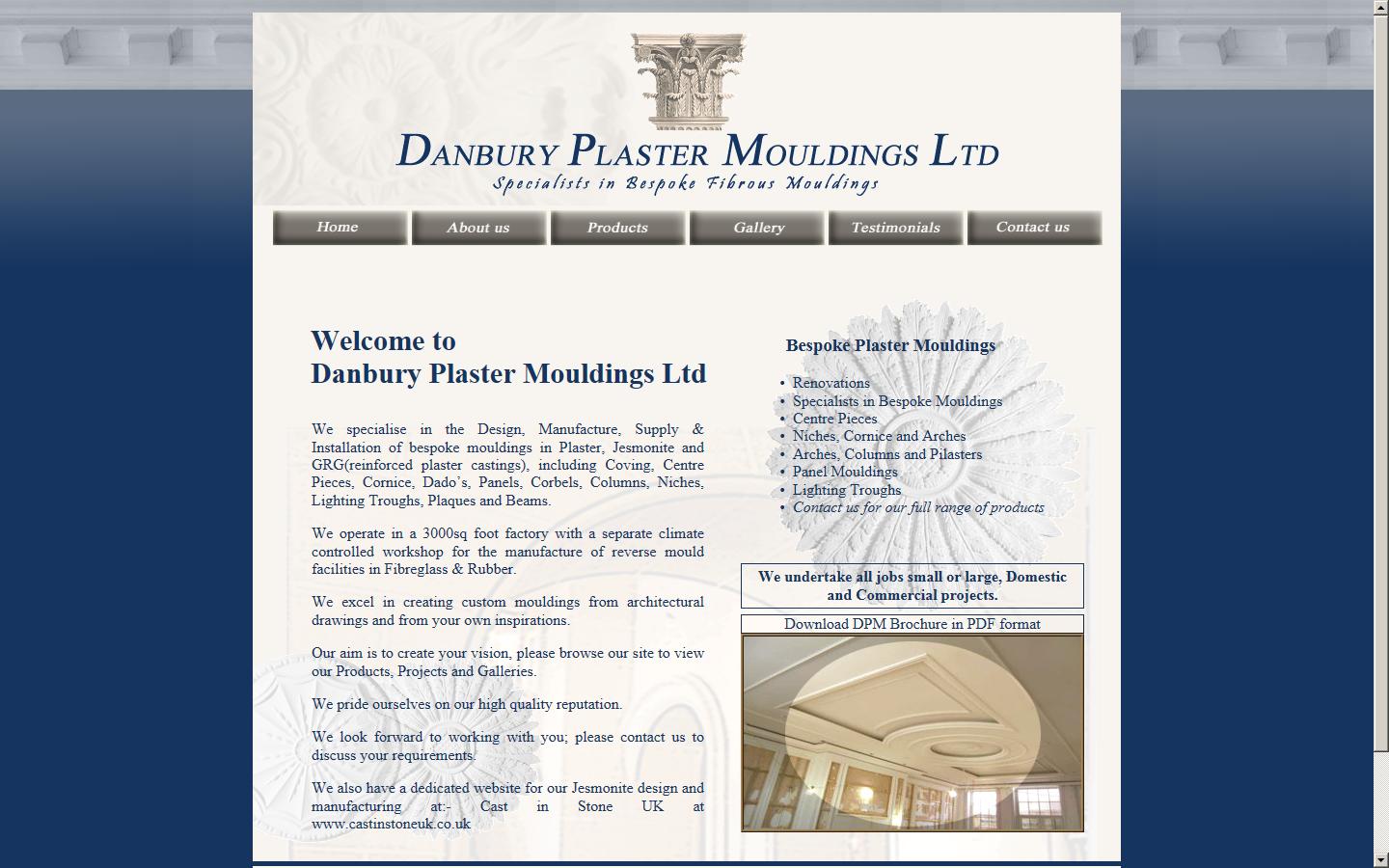 Danbury Plaster Mouldings Ltd Website