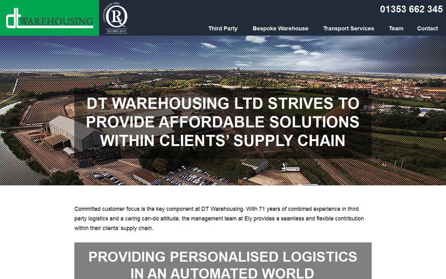DT Warehousing Ltd Website
