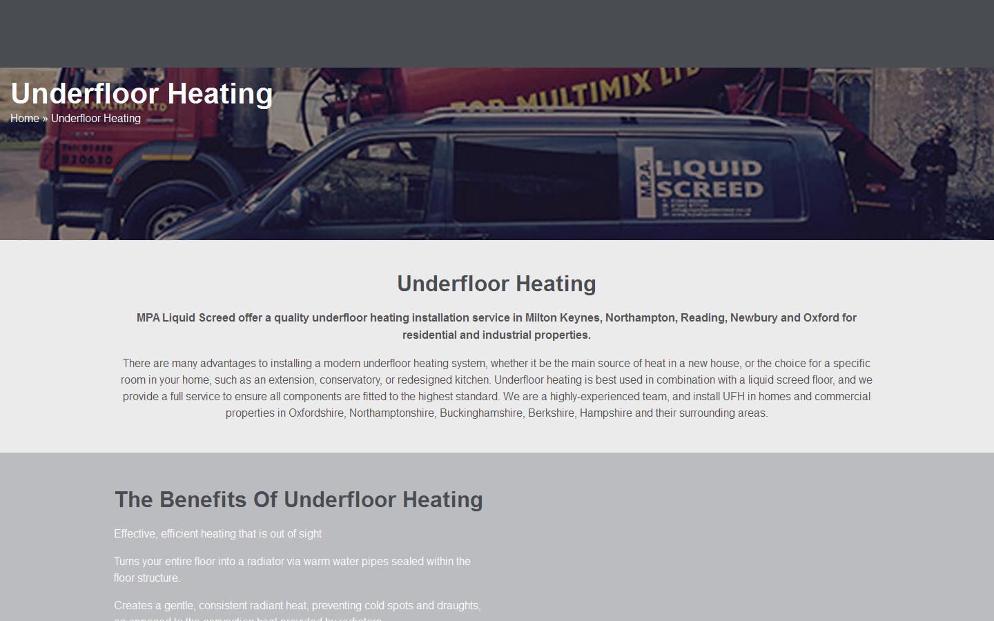 MPA Liquid Screed Ltd Website