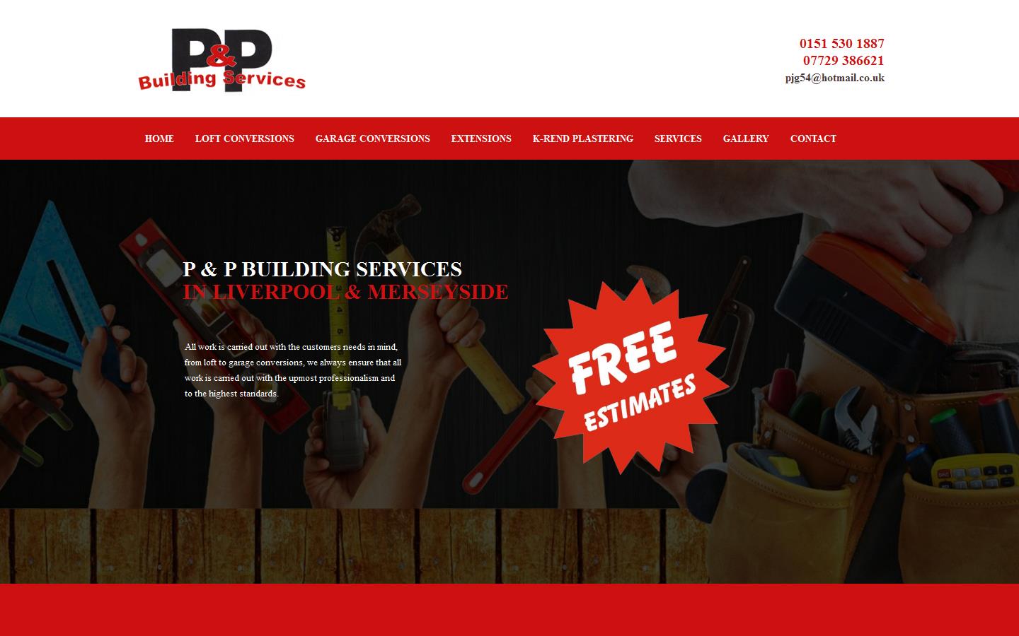 P & P Building Services Website
