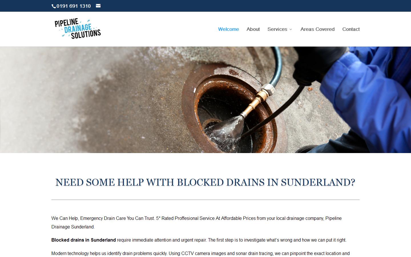 Pipeline Drainage Sunderland Website