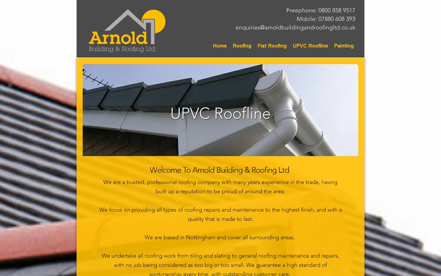 Arnold Building & Roofing Ltd Website