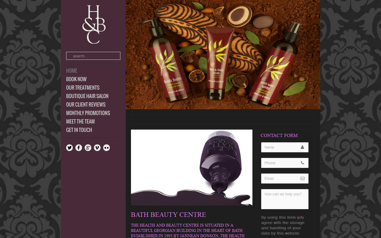 Health & Beauty Centre Website