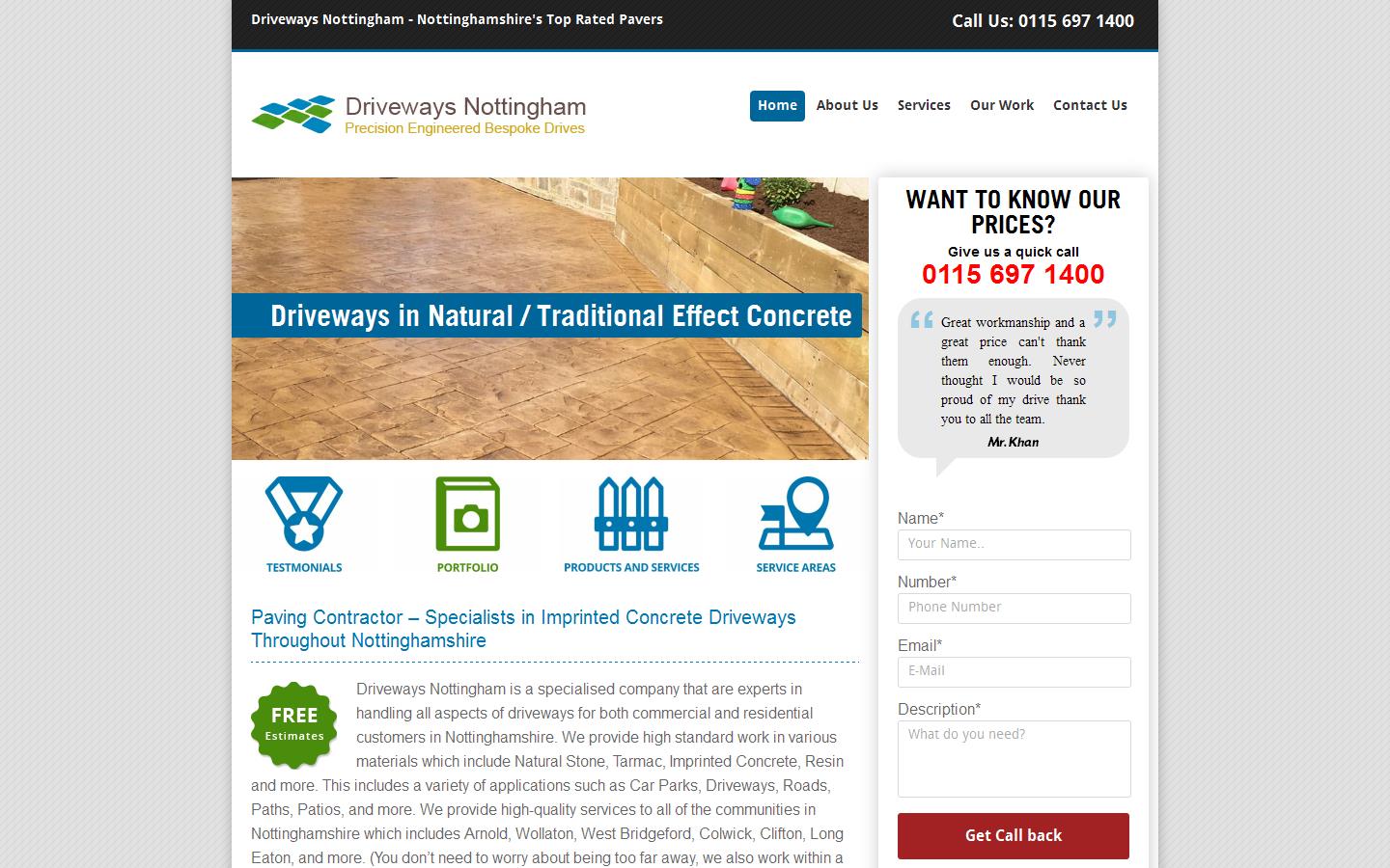 Driveways Nottingham Website