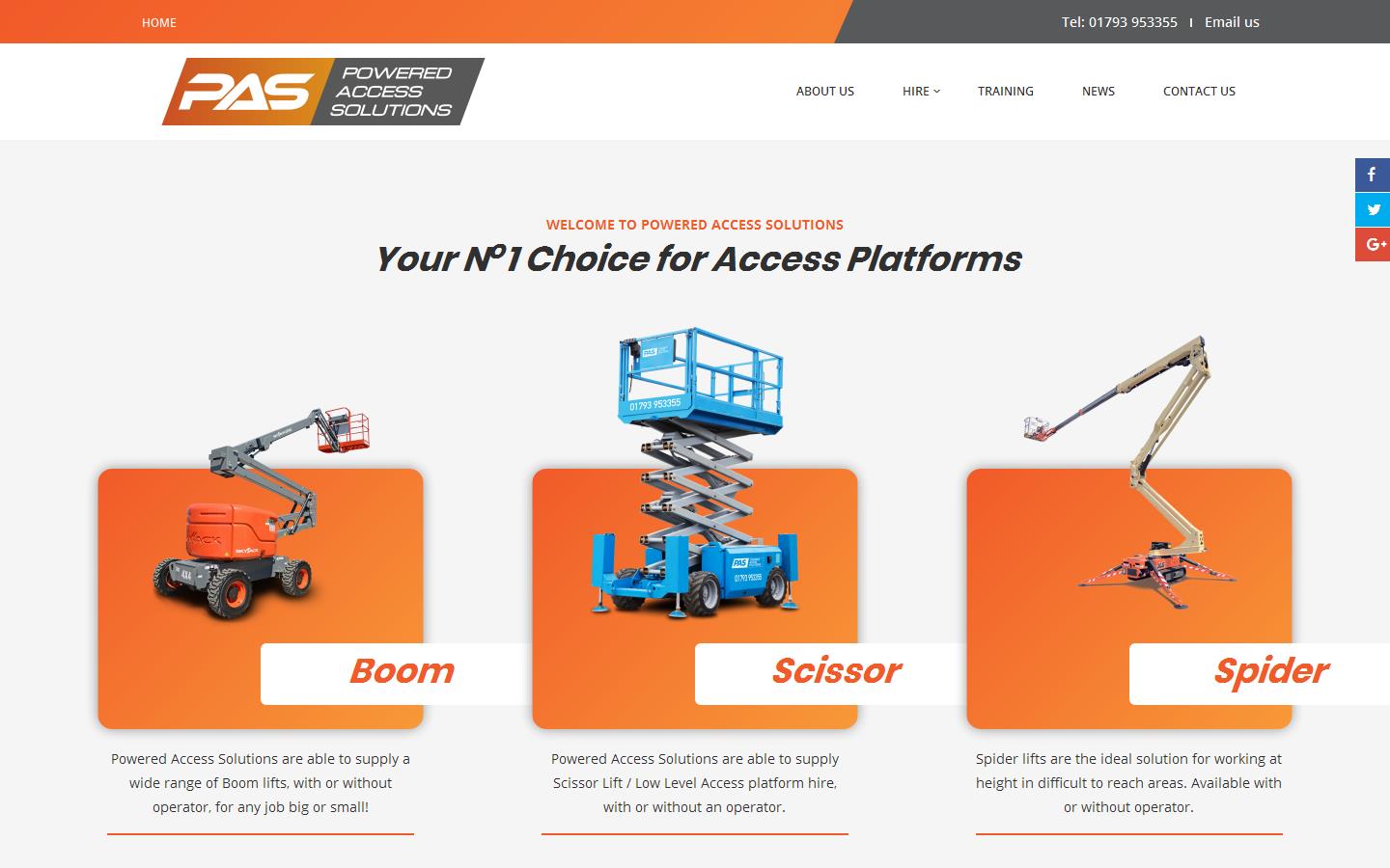 Powered Access Solutions Website
