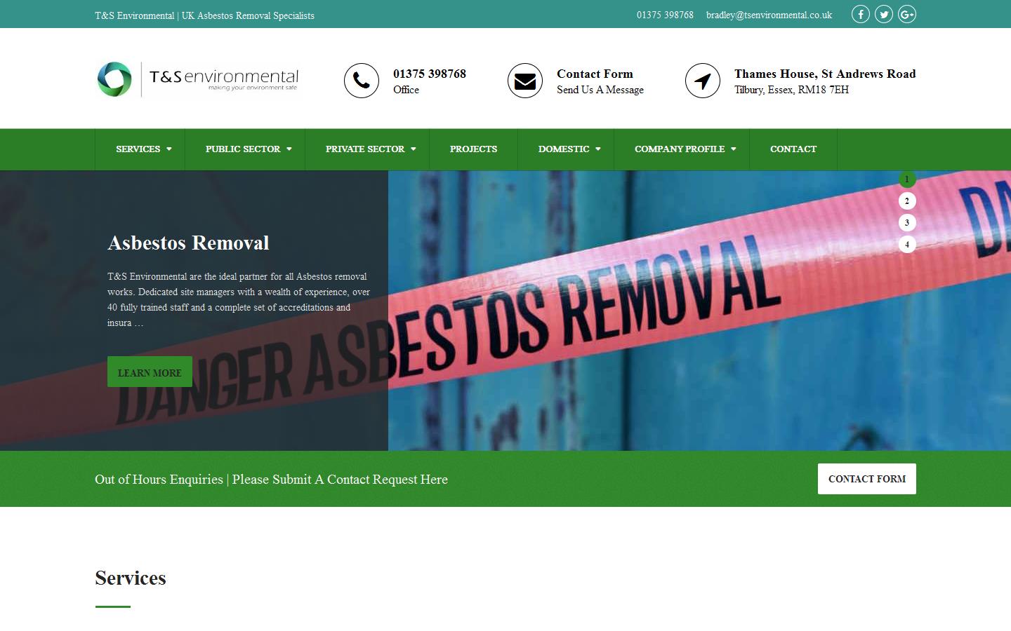 T&S Environmental Website