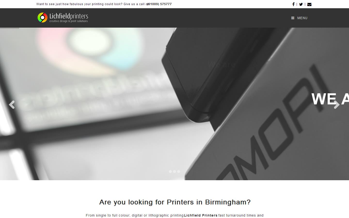 Lichfield Printers Ltd Website