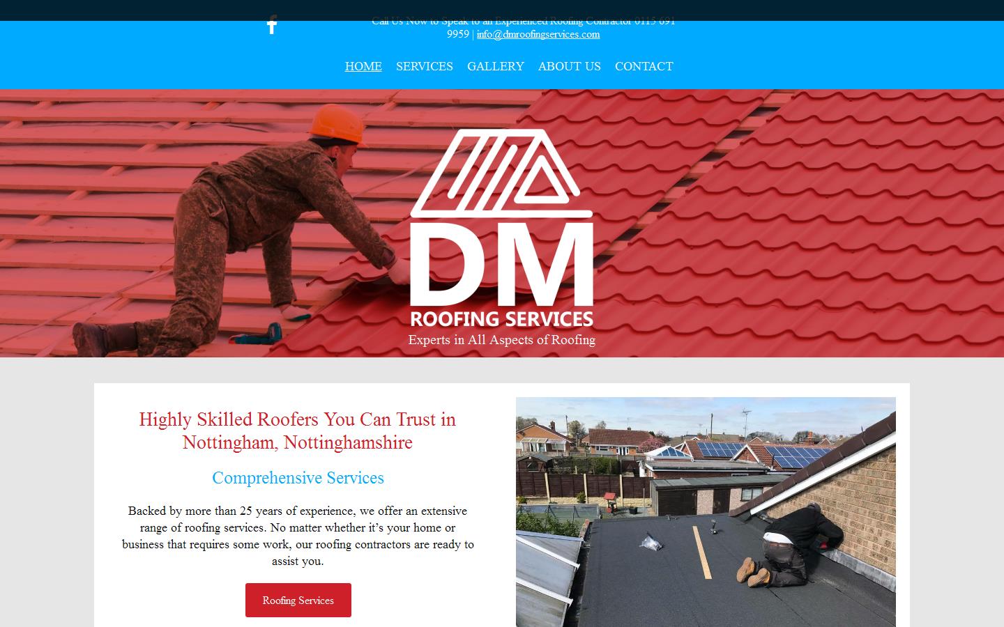 DM Roofing Services Website