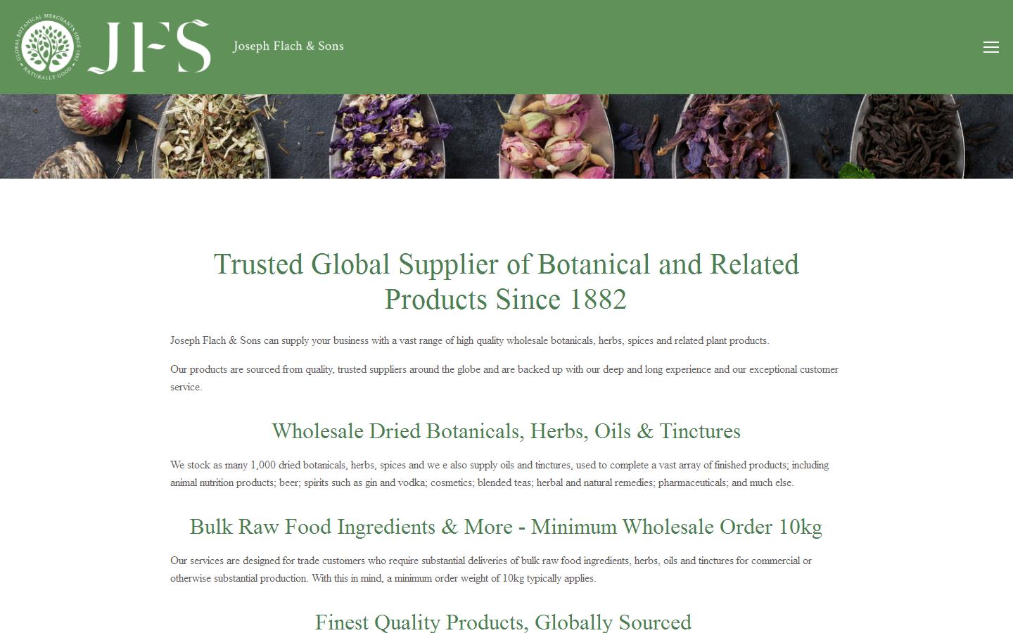 Joseph Flach & Sons Limited Website
