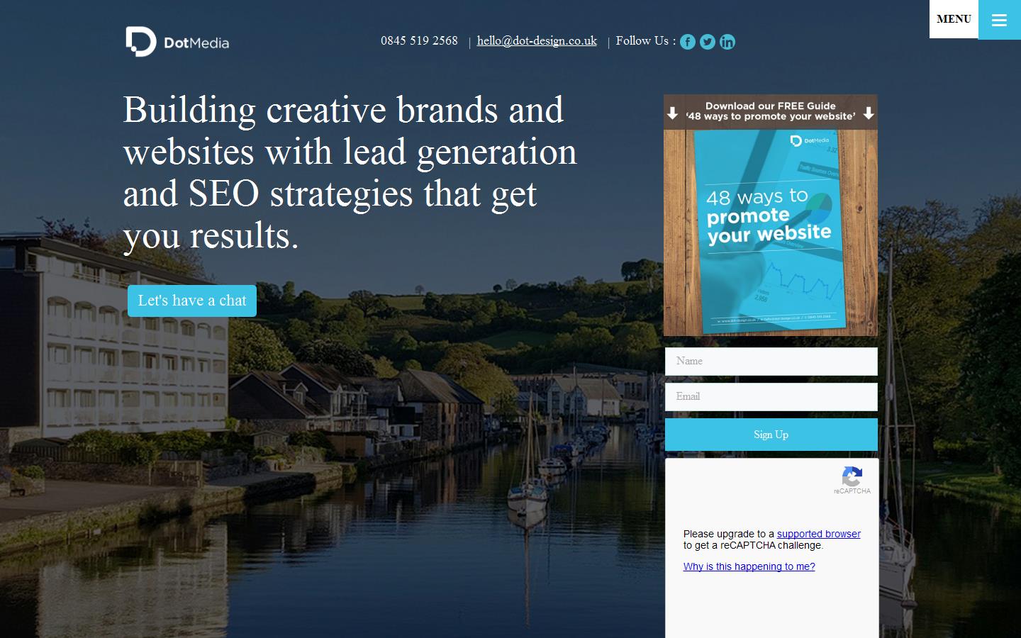 Dot Design Media Ltd Website