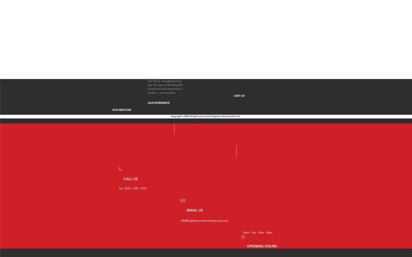 Clapham Construction Service Website