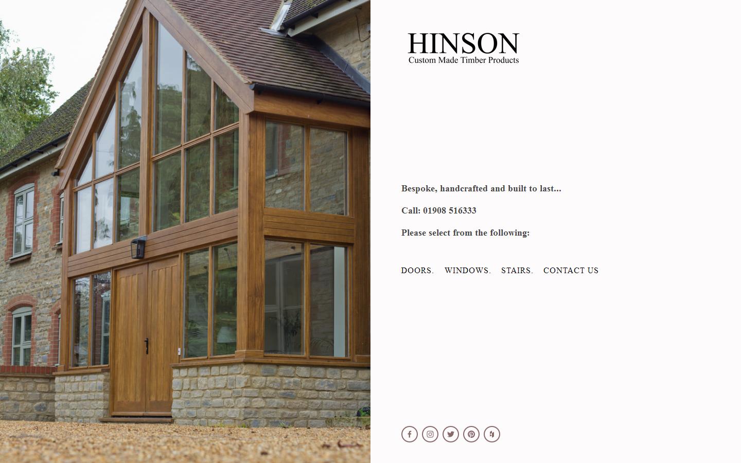 Hinson - Custom Made Timber Products Website