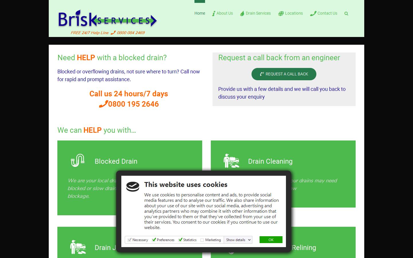 Brisk Services Ltd Website