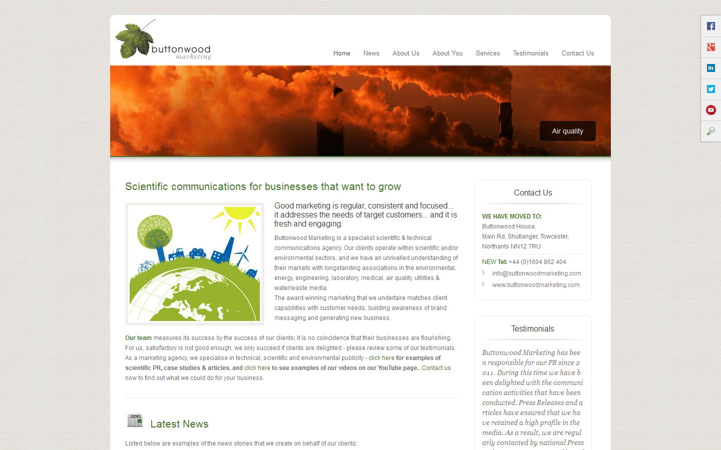 Buttonwood Marketing Ltd Website