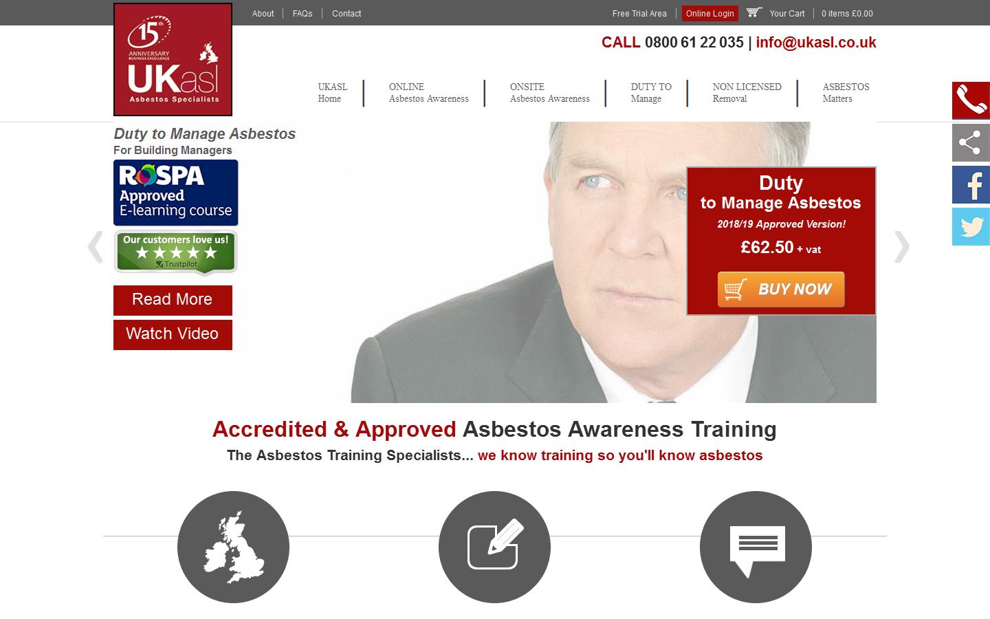 UK Asbestos Specialists Ltd Website