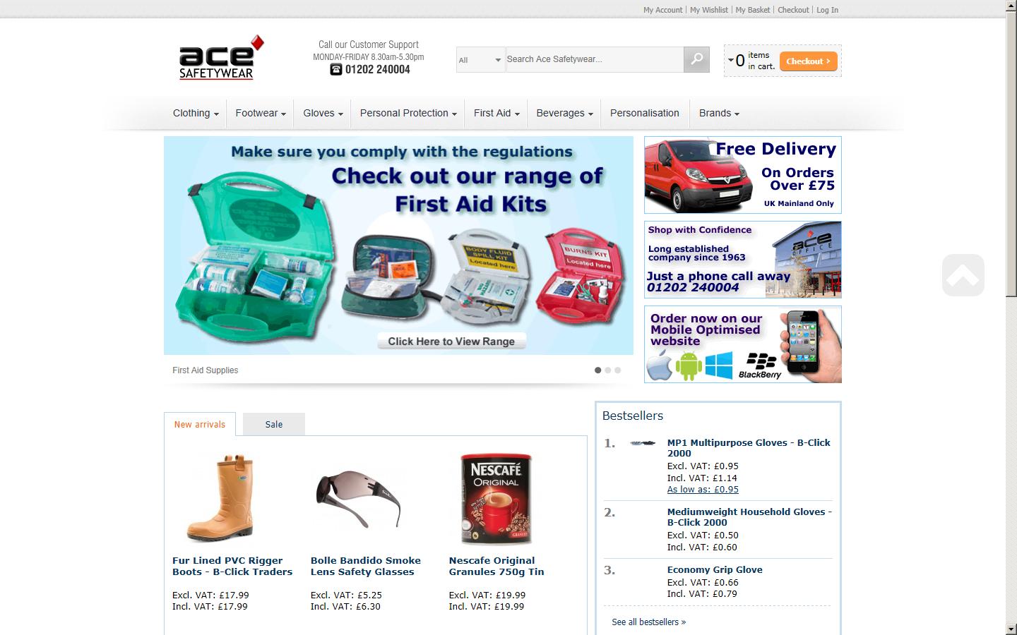 Ace Safetywear Website