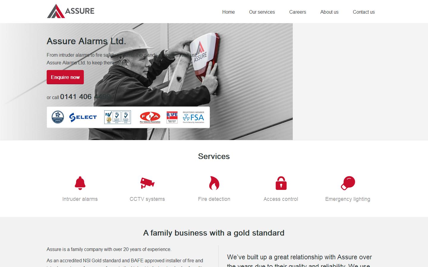 Assure Alarms Ltd Website