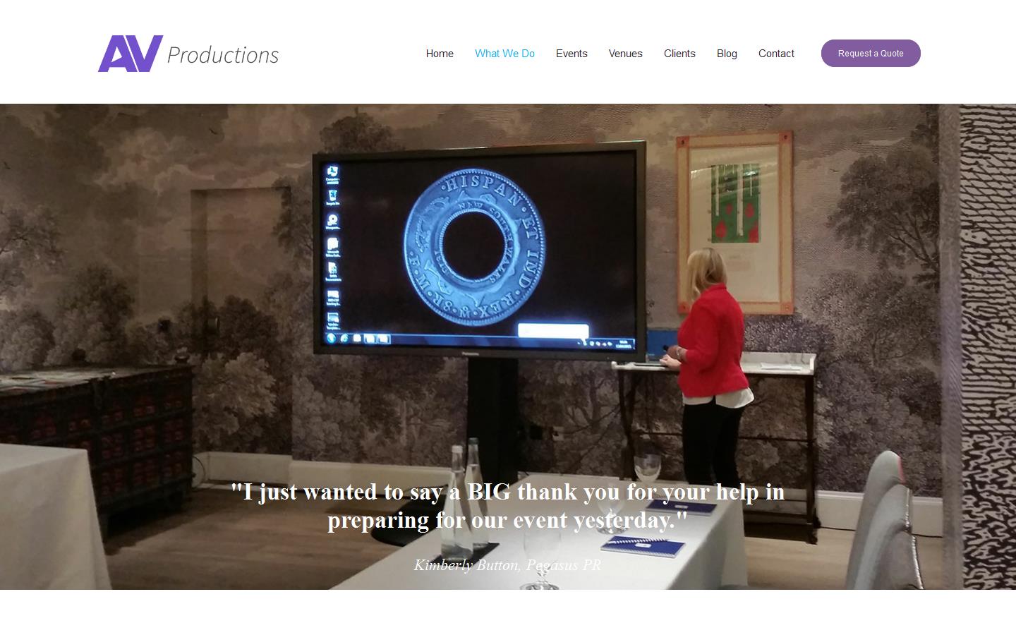 Screen Hire London Website