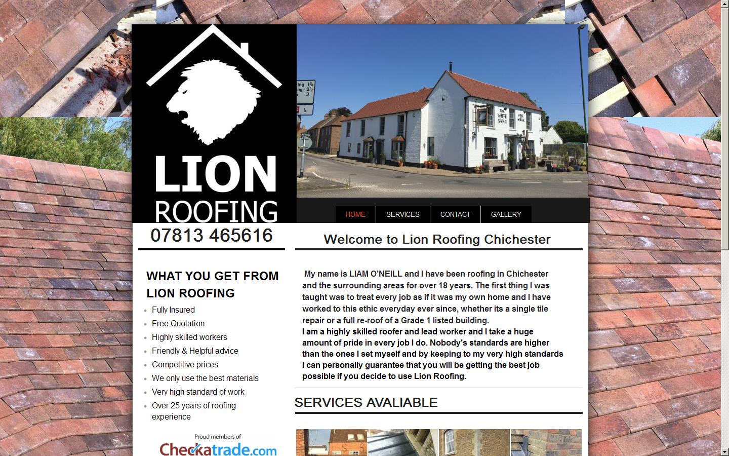 Lion Roofing Website