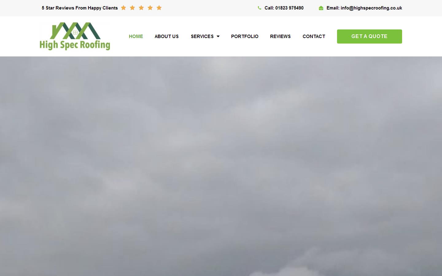 High Spec Roofing Website