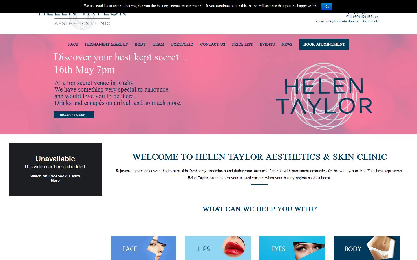 Helen Taylor Aesthetics Website