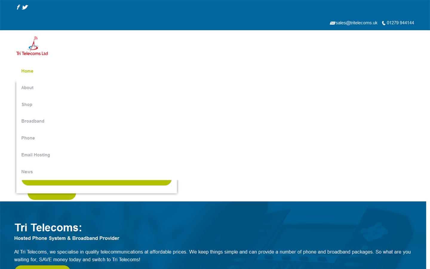 Tri Telecoms Ltd Website
