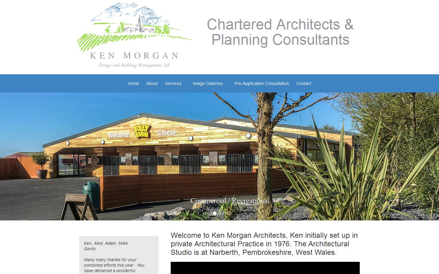 Ken Morgan Design & Building Management Ltd Website