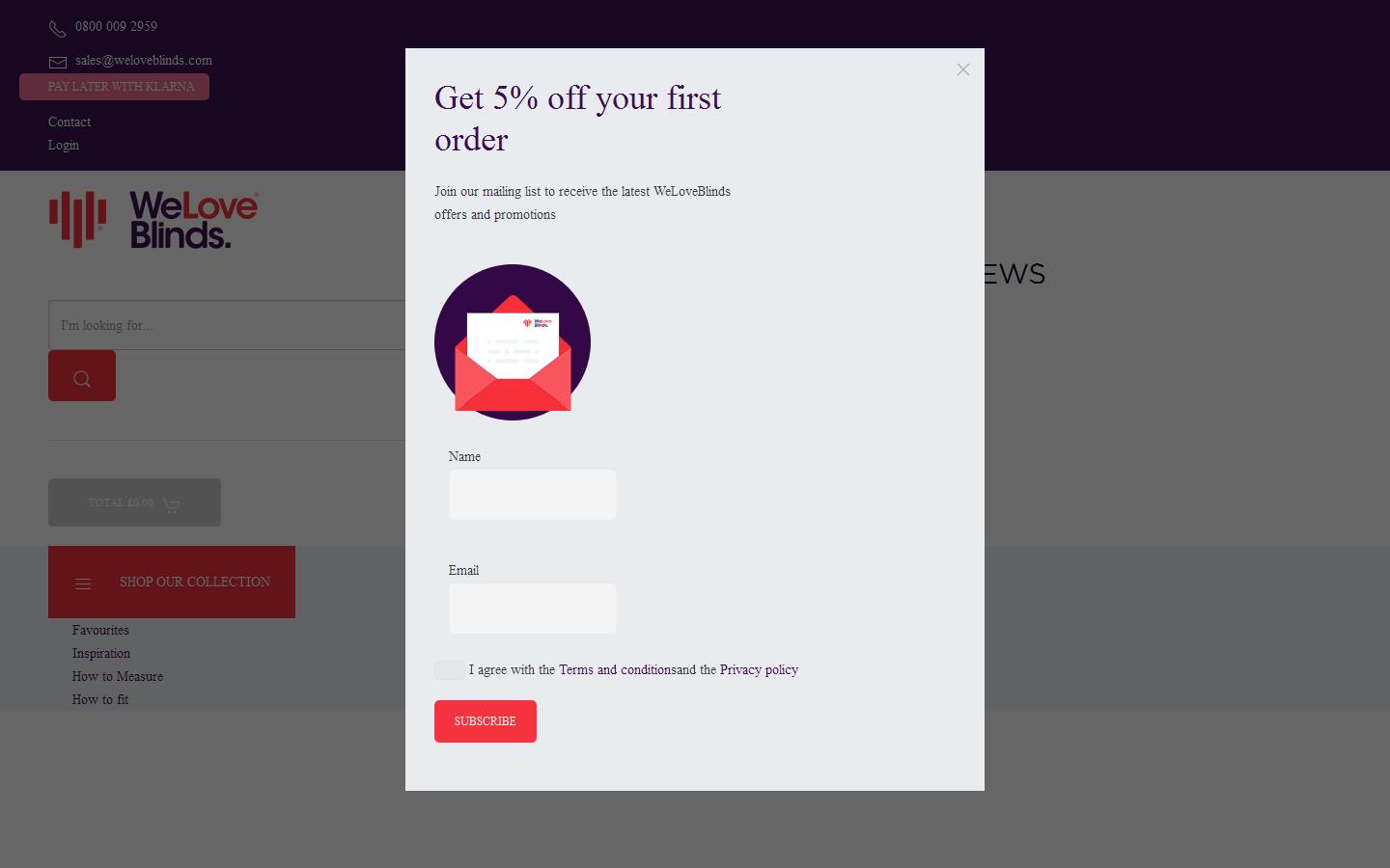 We Love Blinds Website