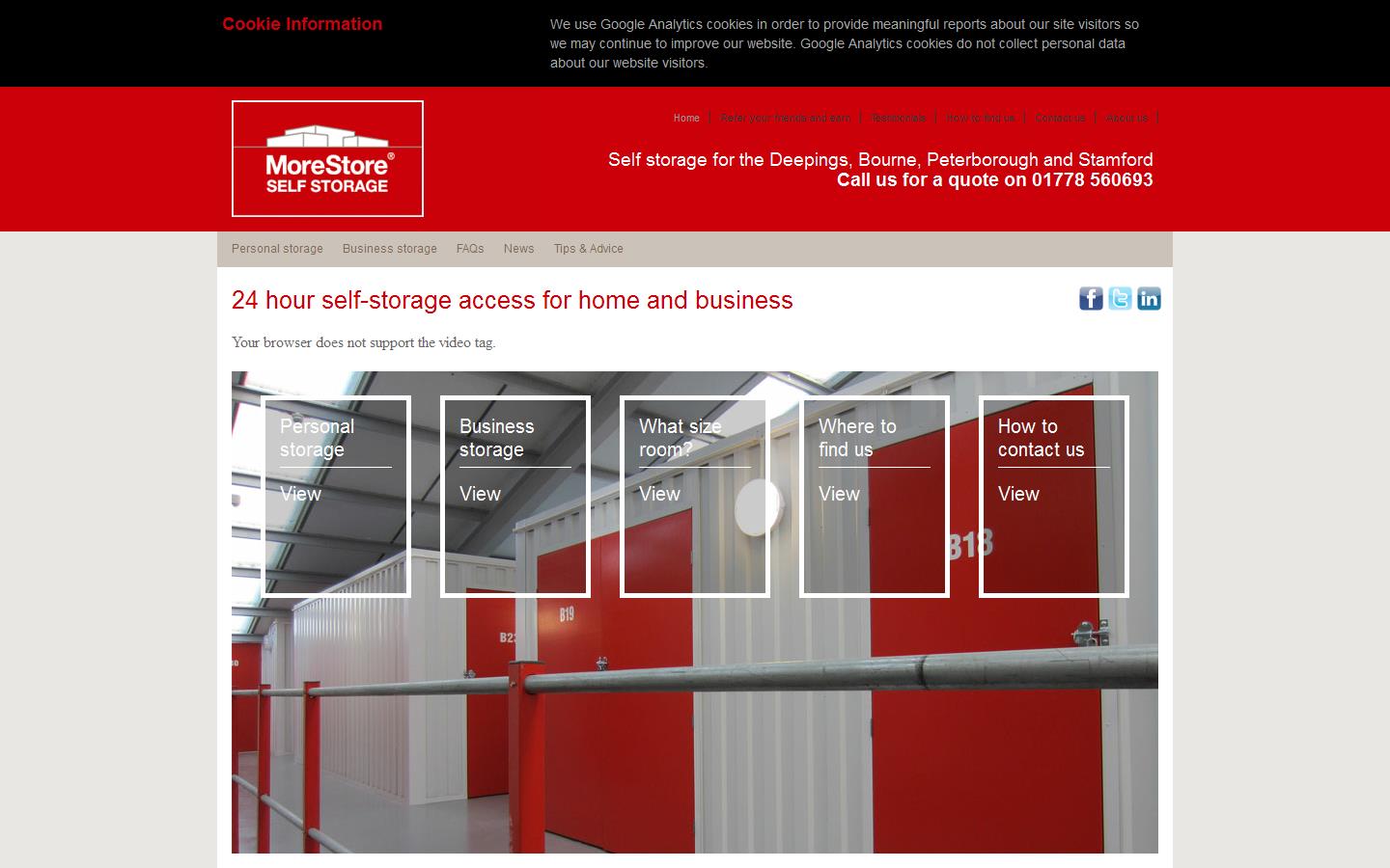MoreStore Self Storage Website