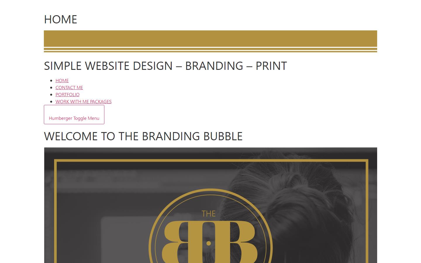 The Branding Bubble Website