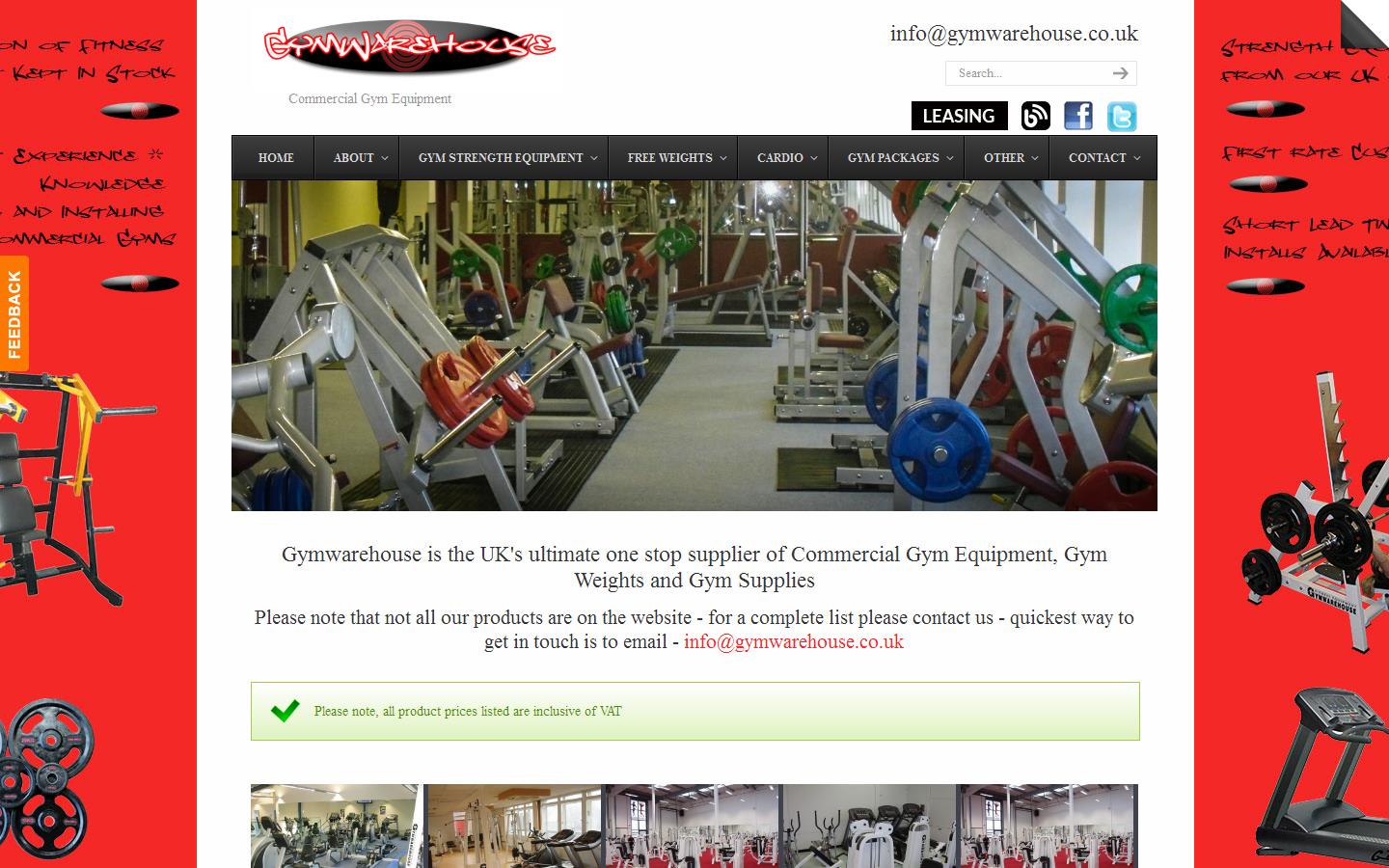 Gym Warehouse Ltd Website