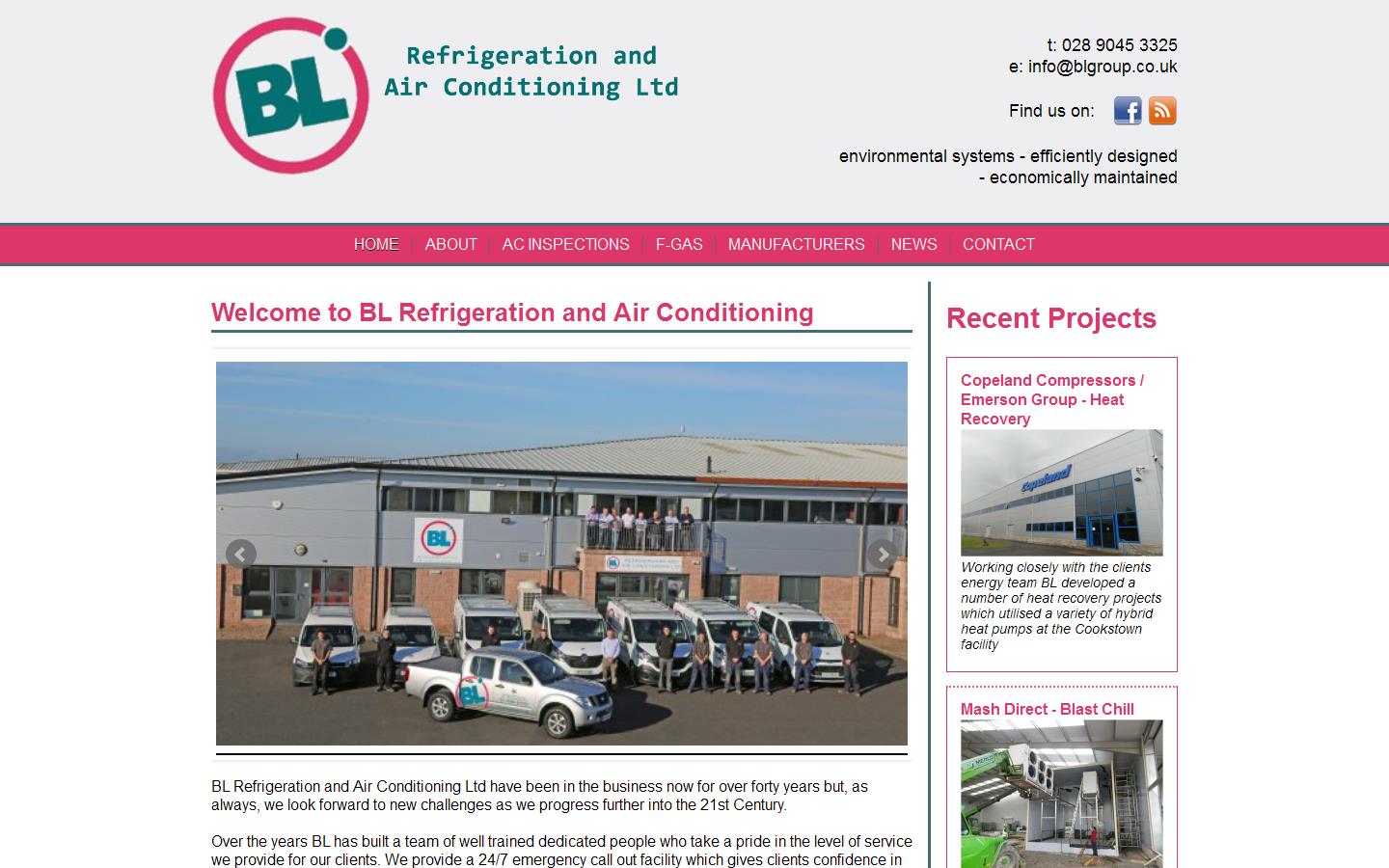 BL Refrigeration and Air Conditioning Ltd Website