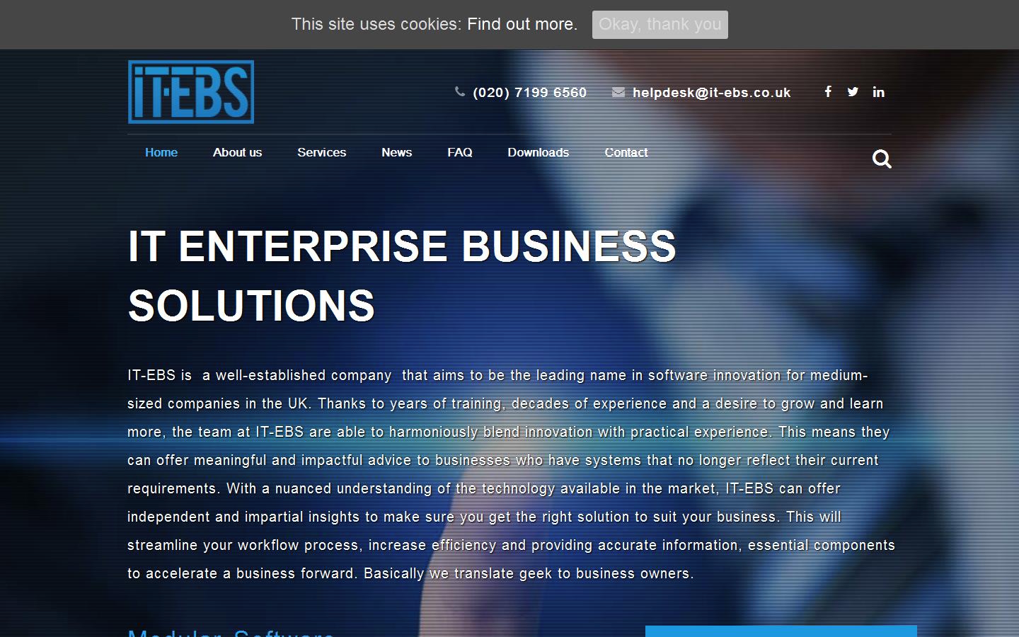 IT Enterprise Business Solutions Website