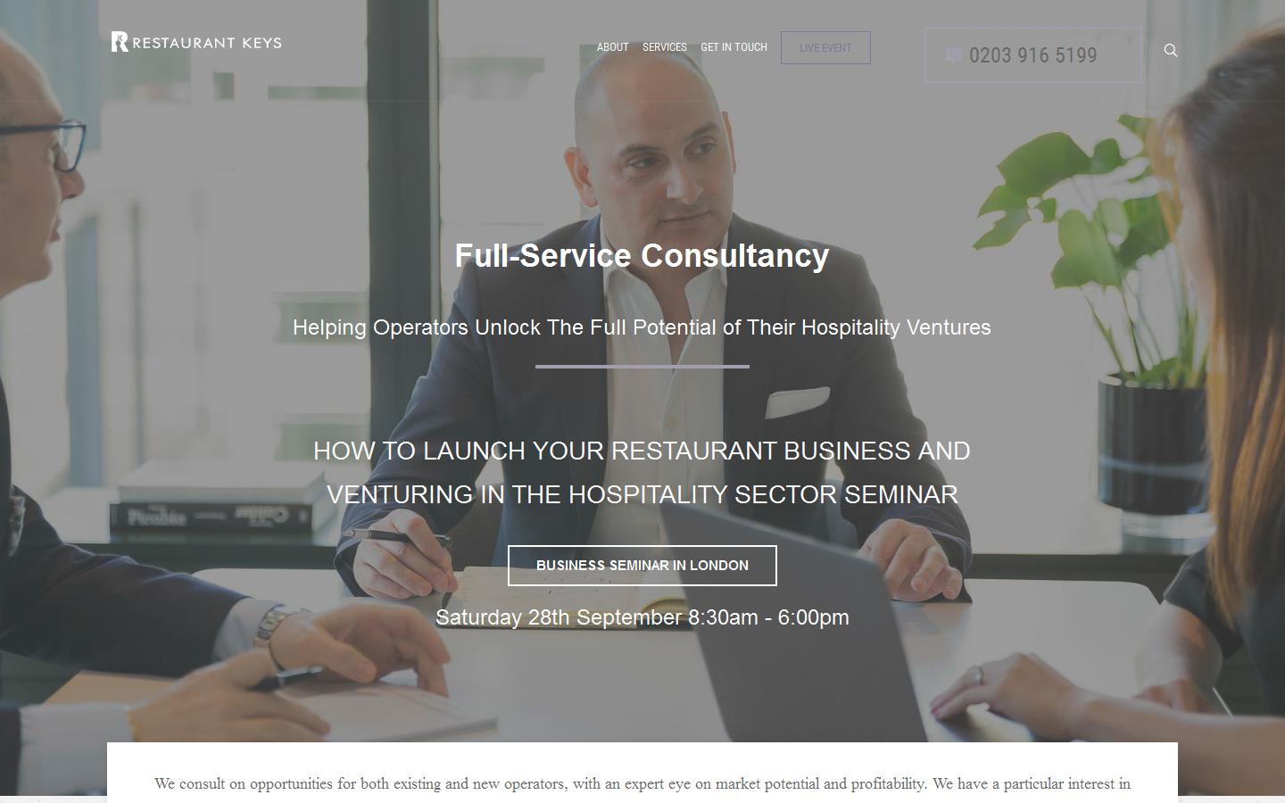 Restaurant Keys Ltd Website