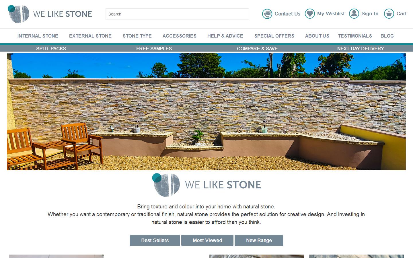 We Like Stone Website