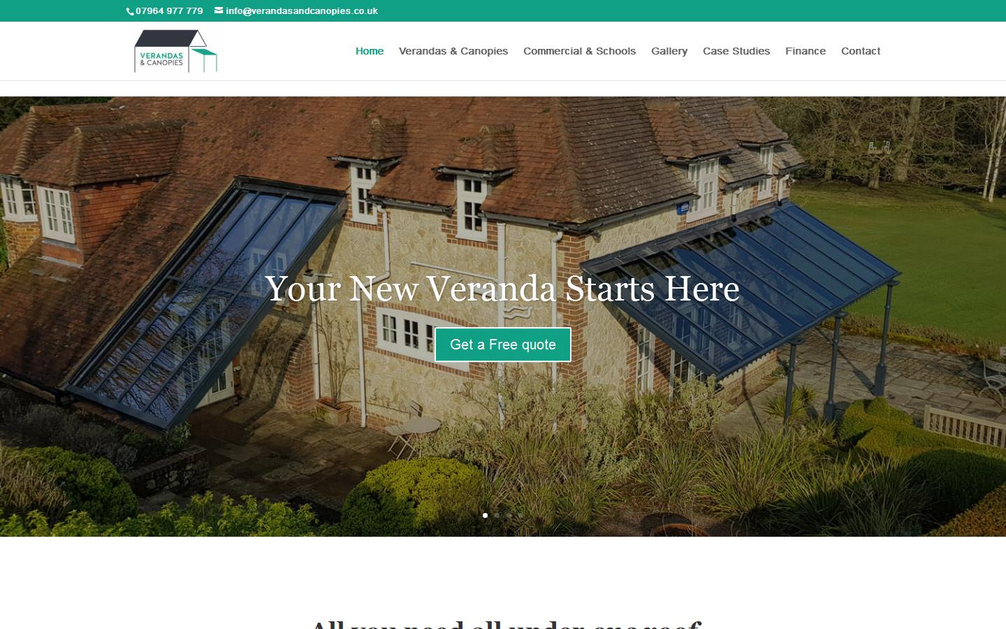 Verandas & Canopies UK Ltd Website