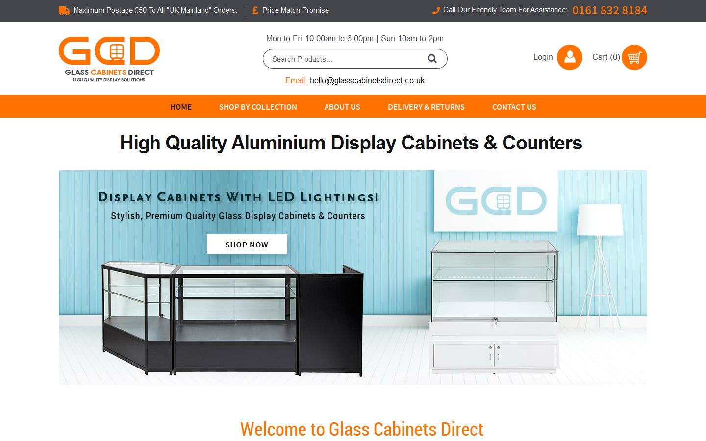 Glass Cabinets Direct Website