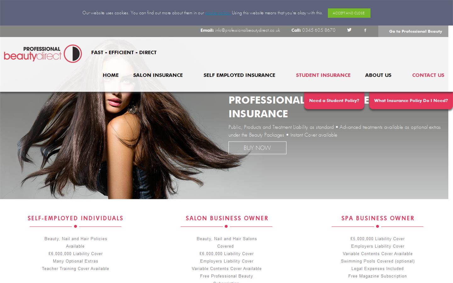 Professional Beauty Direct Website