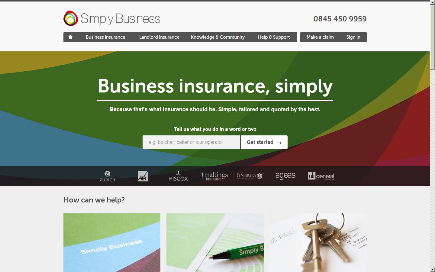 Simply Business Website