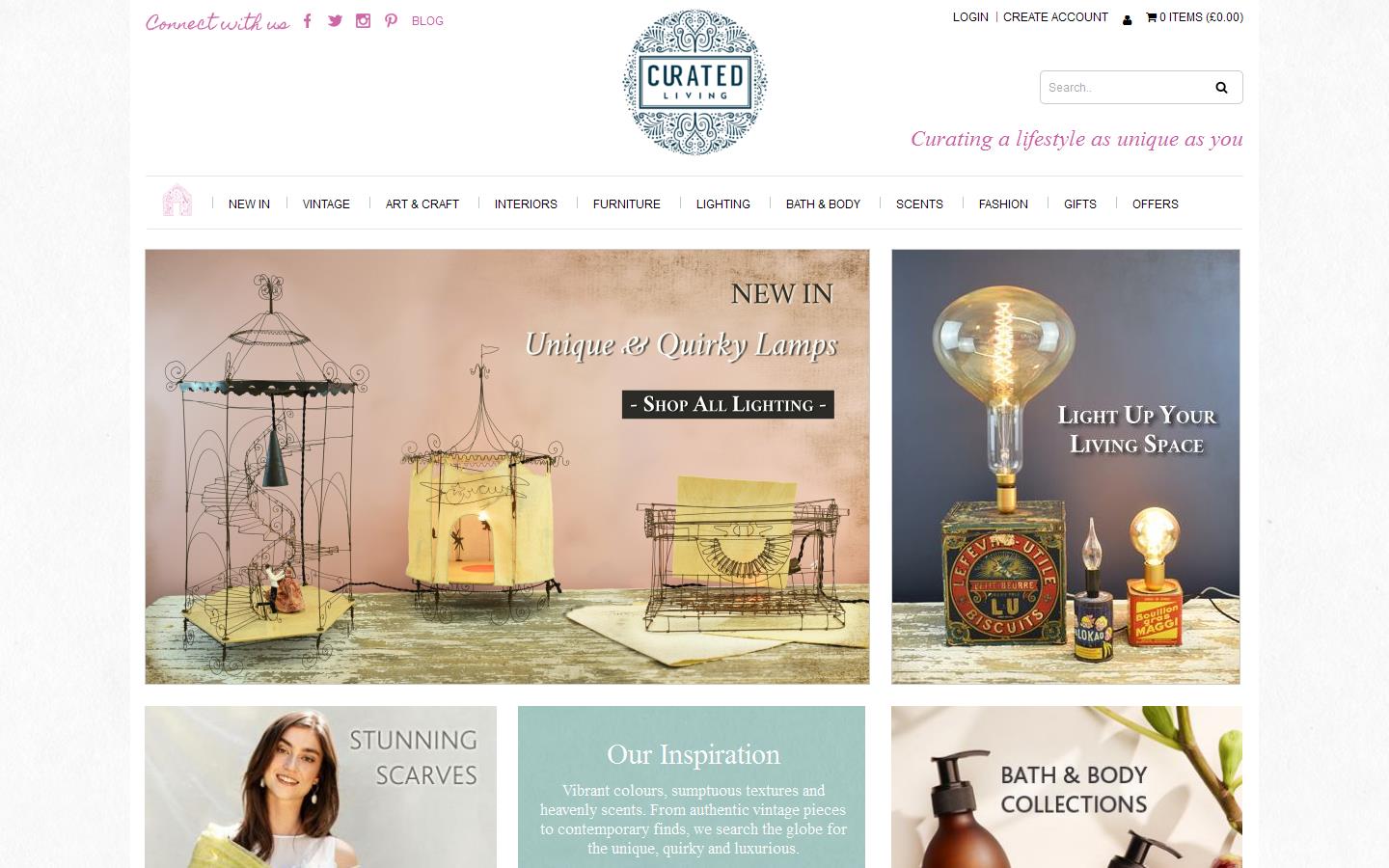 Curated Living Website