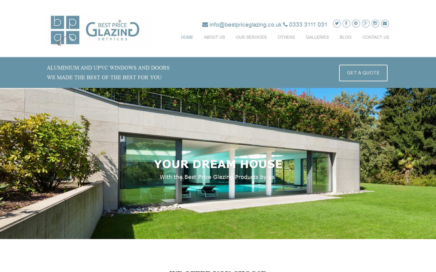 Best Price Glazing Services Website
