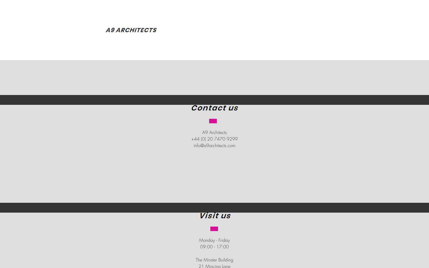 A9 Architects Ltd Website