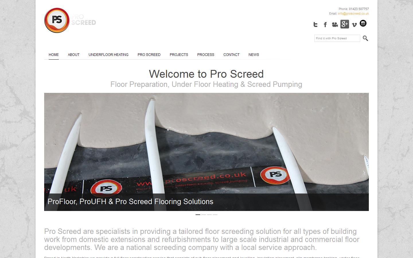 Pro Screed Website