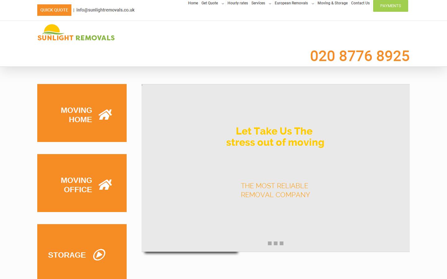 Sunlight Removals Ltd Website