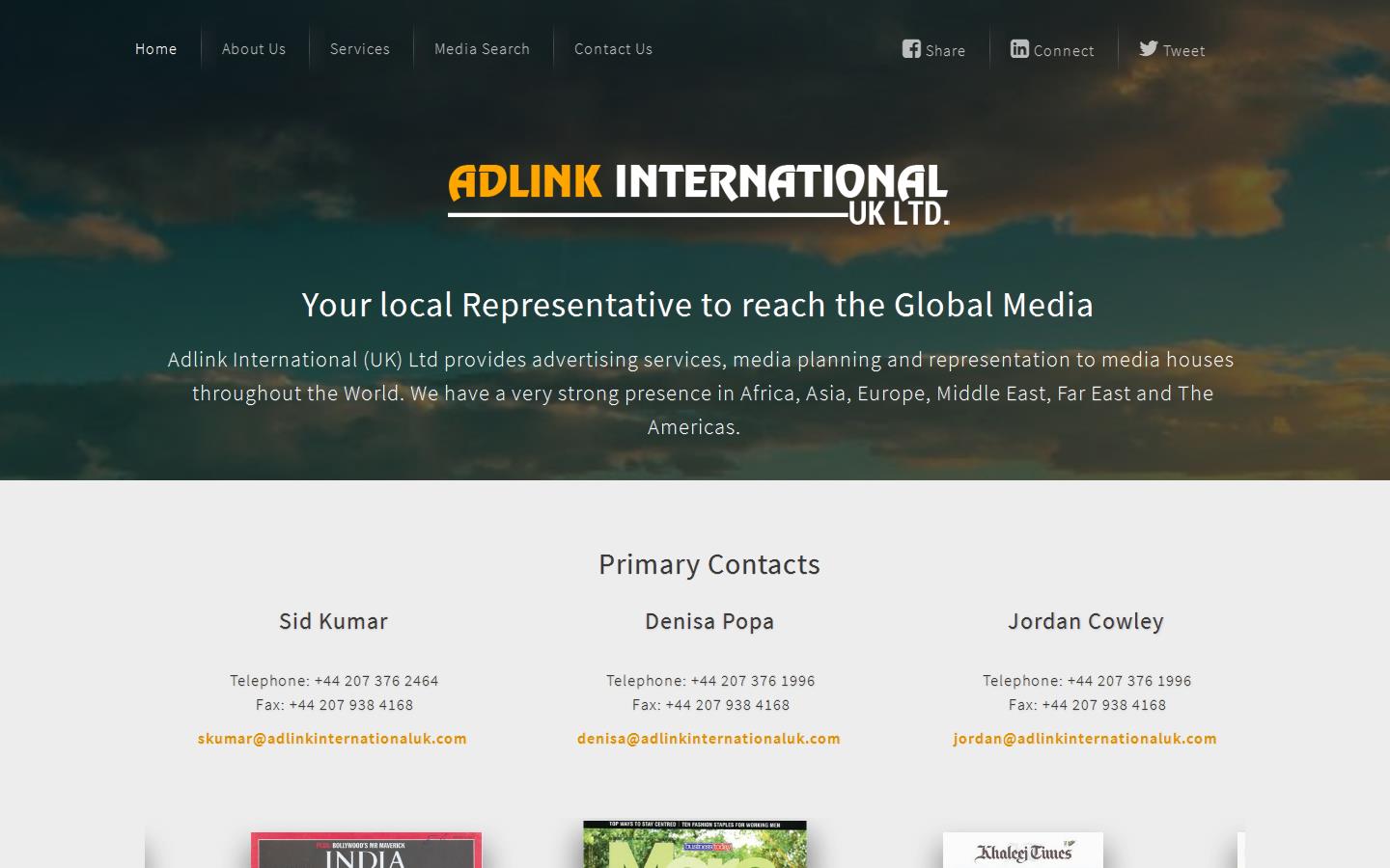 Adlink International (UK) Ltd Website